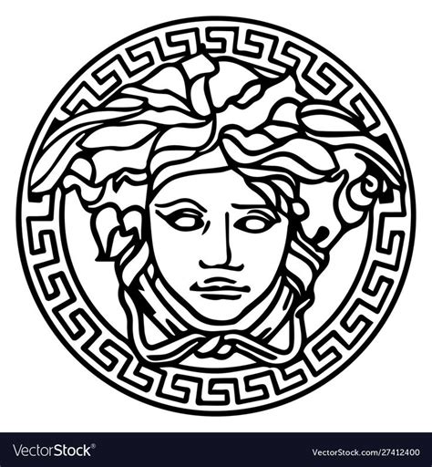 versace head meaning|Versace logo black and white.